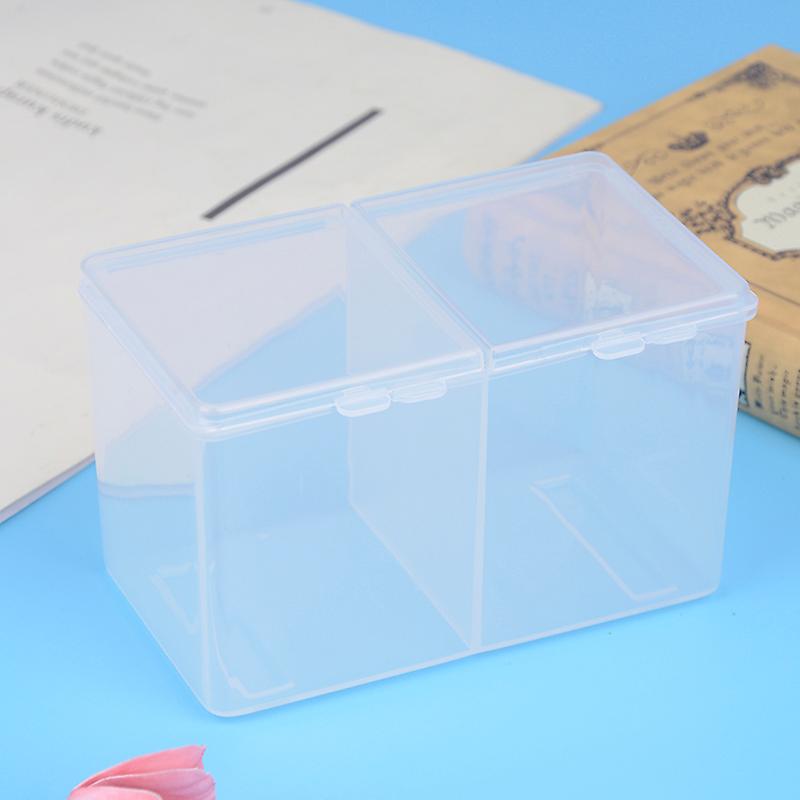 Clear Cleaning Remover Cotton Pad Compartments Storage Box Cotton Pad Container