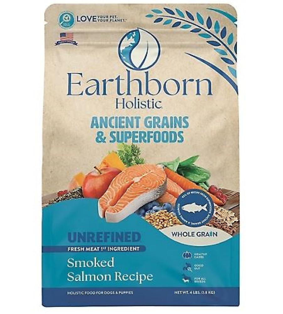 Earthborn Holistic 1750548 Unrefined Smoked Salmon Recipe Dry Dog Food, 4 lb.