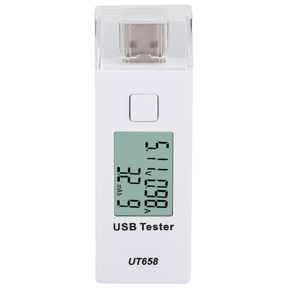 UT658 USB Current Voltage Detector with LCD Display and High/Low Voltage Alarm