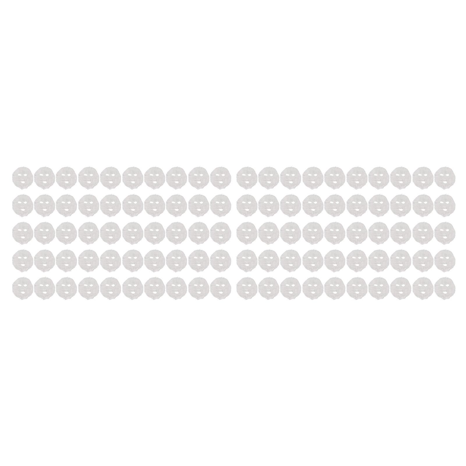 100pcsガーゼフェイシャルマスクペーパービューティーサロンDIY使い捨てプレカットフェイシャルマスクペーパーシートスキンケア用