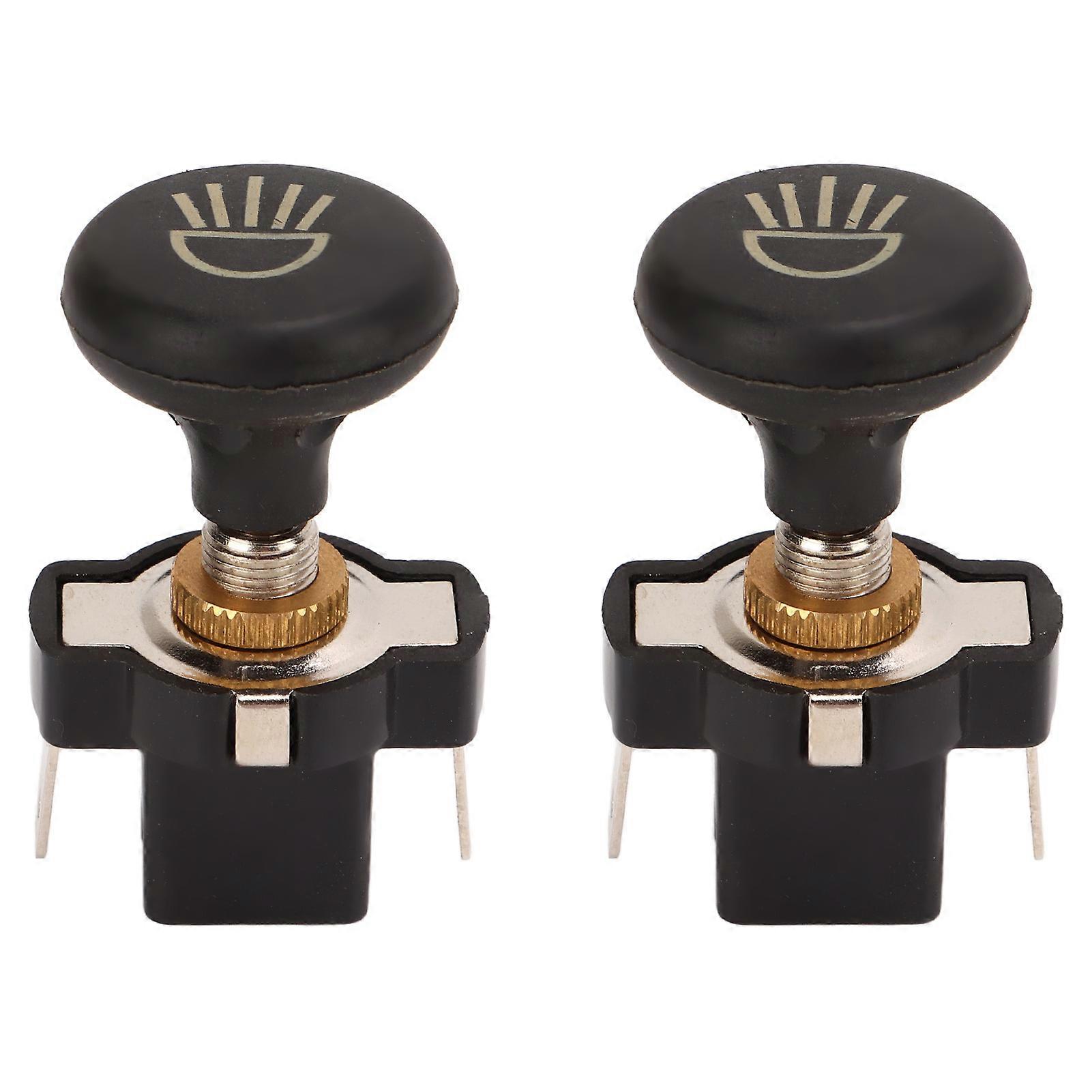 2 Pcs Push Pull Switch Button Golf Cart Light Control Switch Button Replacement for E-Z‑GO