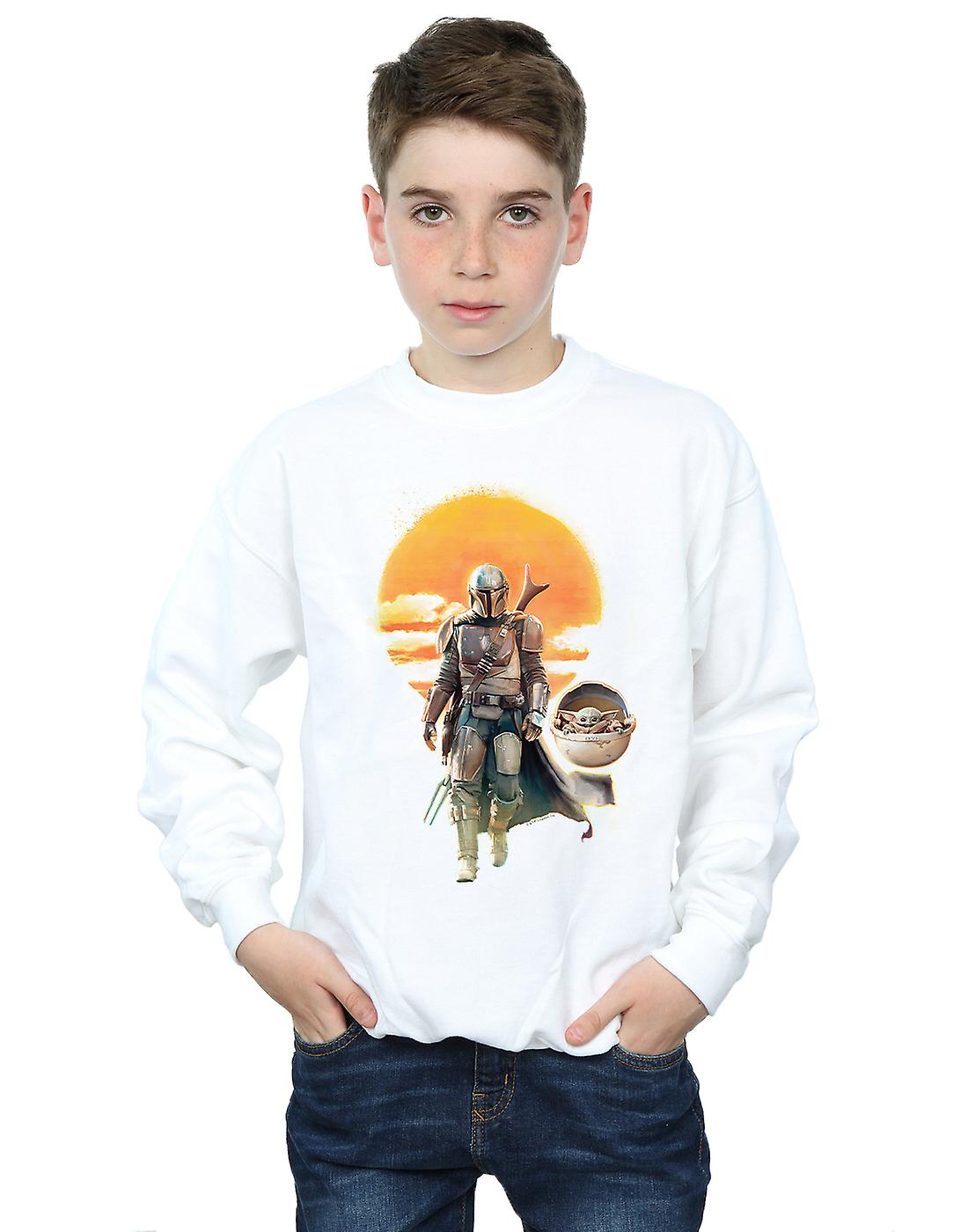 Star Wars Boys La sudadera mandalorian Sunset Poster