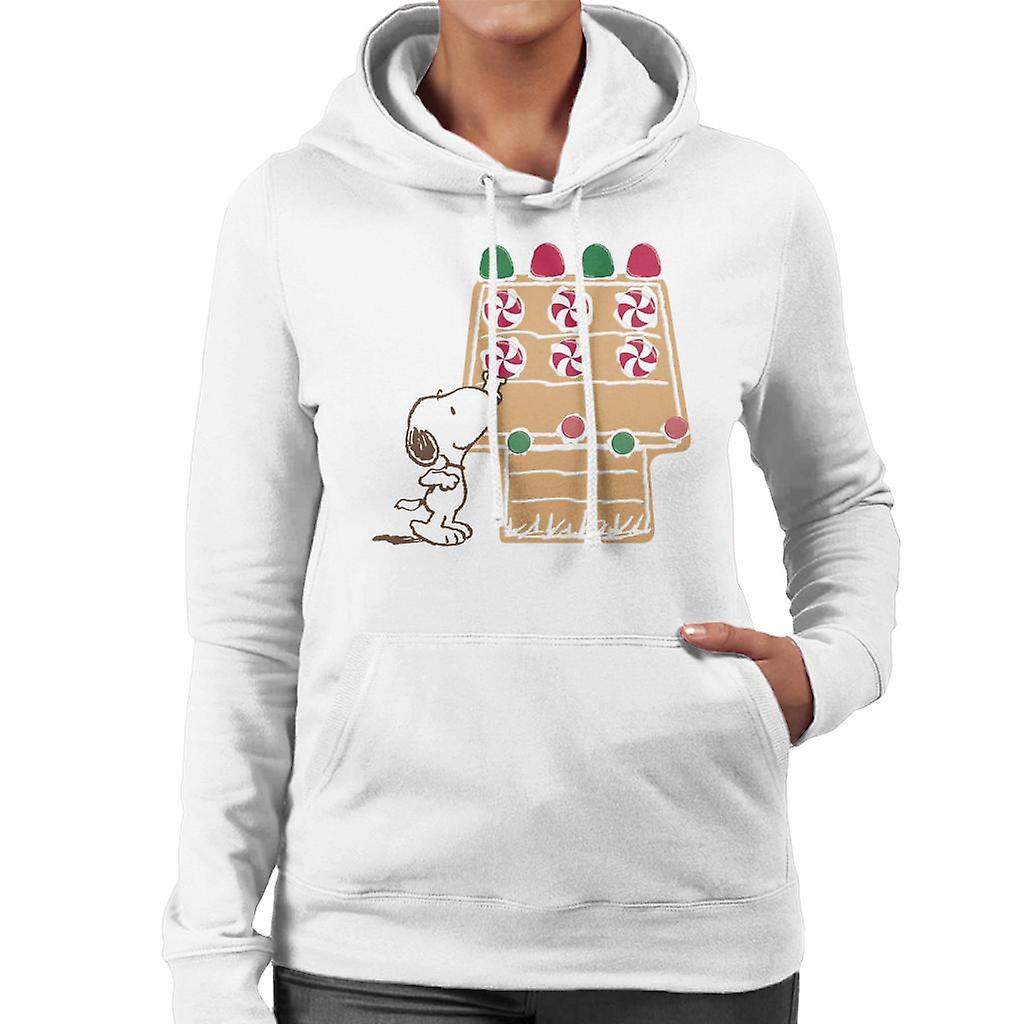 Peanuts Snoopy Reaching For Candy Cane Women's Hooded Sweatshirt