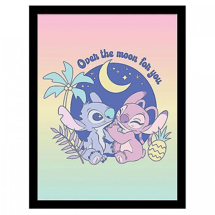 Lilo & Stitch Over The Moon Framed Poster