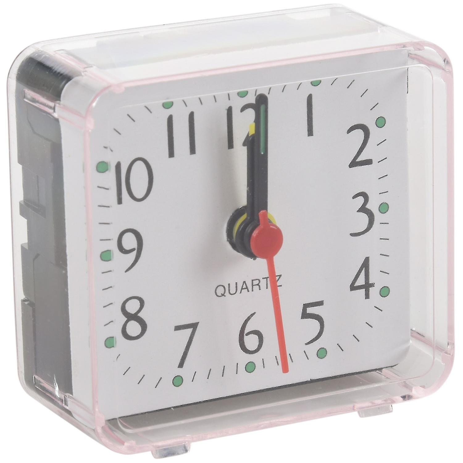 1pcs Portable Cute Mini Cartoon Multi-function Table Clockswhite