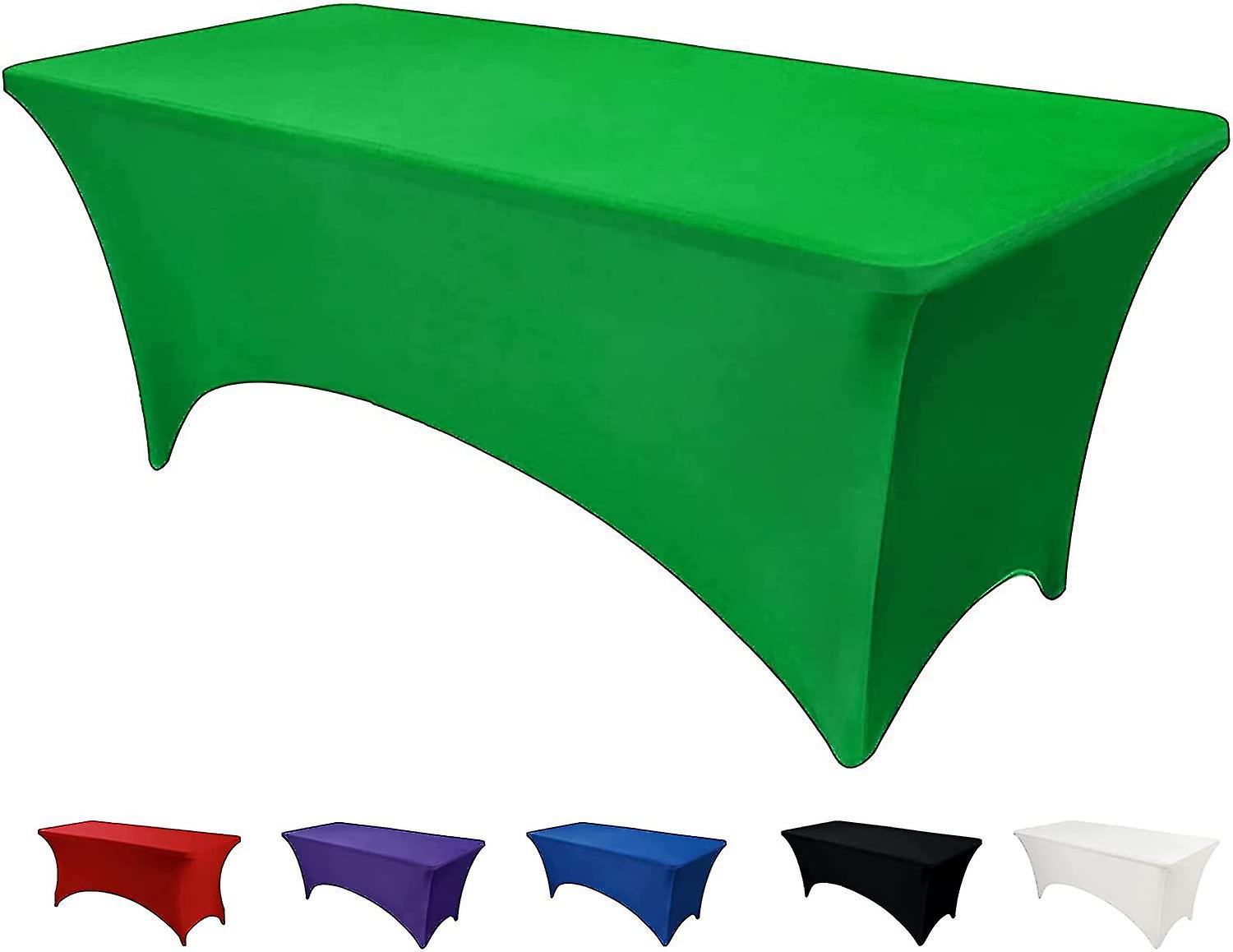 4ft Spandex Fitted Tablecover. Washable Rectangular Stretch Trestle Table Cloth Gift