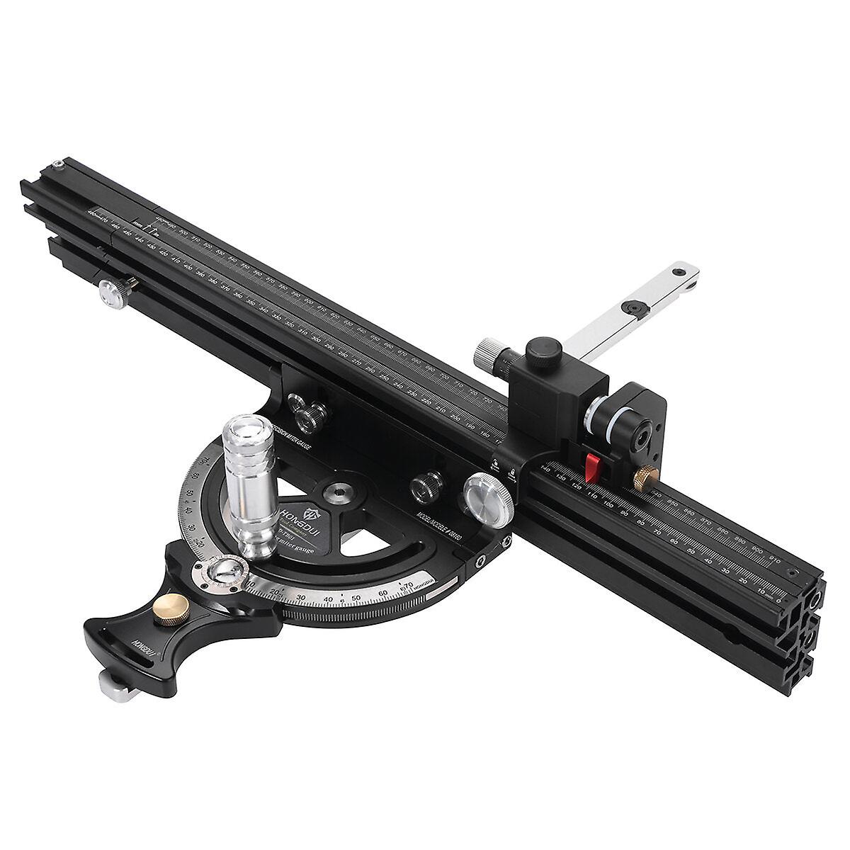 Precision Miter Gauge With Extended Fence For Woodworking Table Saw & Router Table Angle Setting