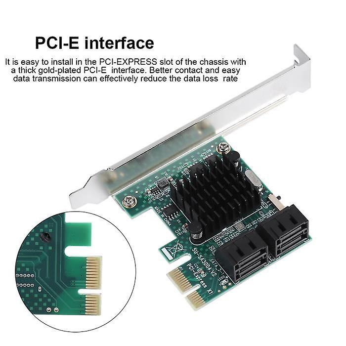 PCI-E to Sata 3.0 Expansion Controller Adapter Card 4 Port 6G Riser Card In Stock HB003