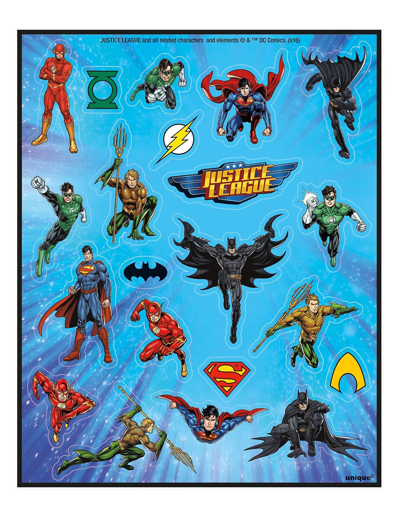 4 Justice League sticker sheets