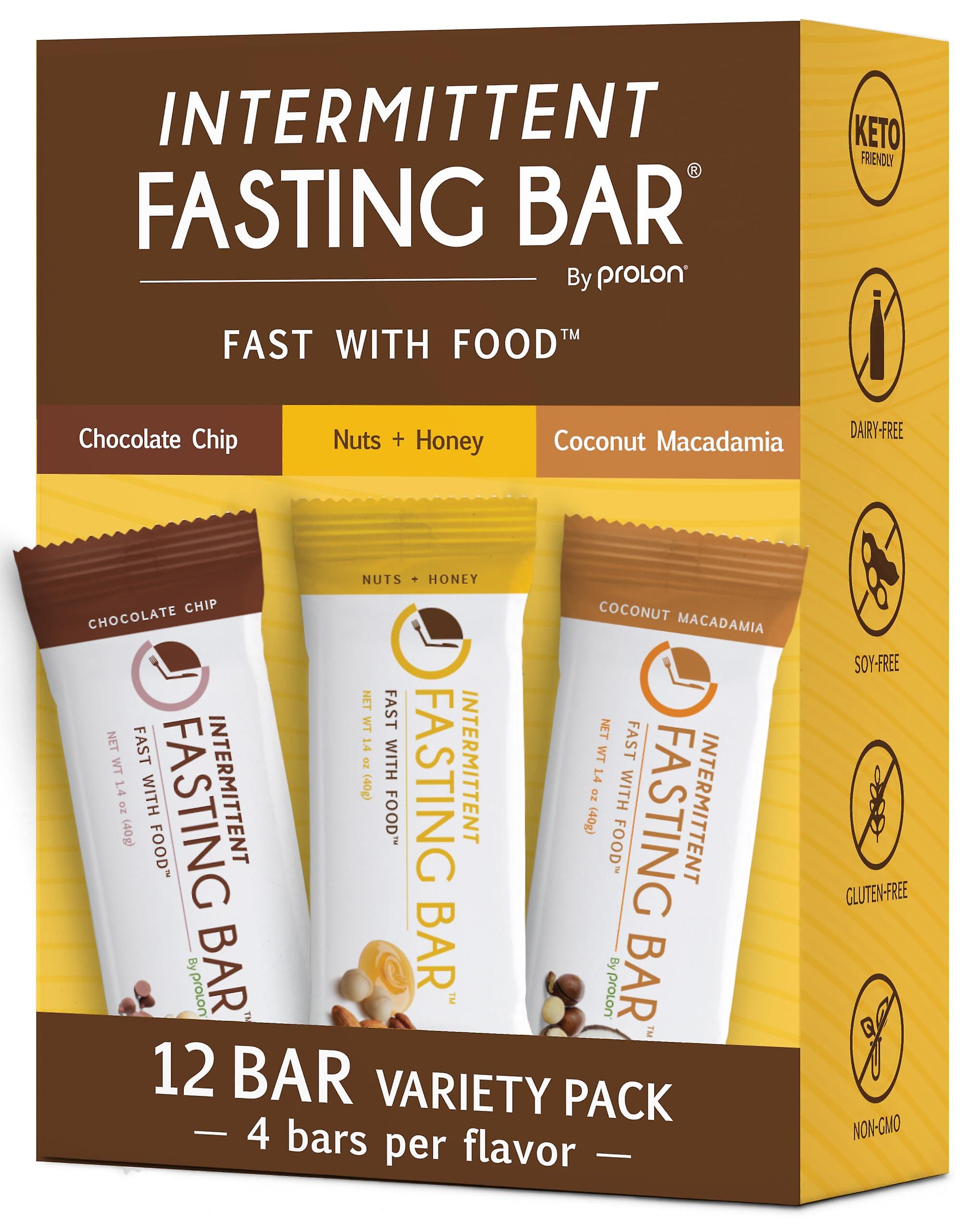 ProLon Fast Bars 12 Ct多种包装生酮,无麸质,无乳制品,植物基础