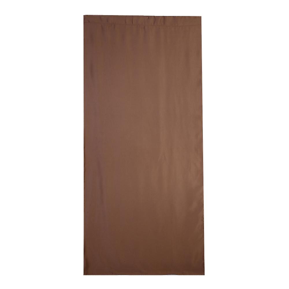 Ren färg Solid Dörr Fönster Gardinfodrad mörkläggningsdraperi för sovrum Vardagsrum (kaffe)