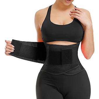 Waist Trainer Belt for Women - Waist Cincher Trimmer - Slimming Body Shaper Belt - Sport Girdle Belt (UP Graded) Black