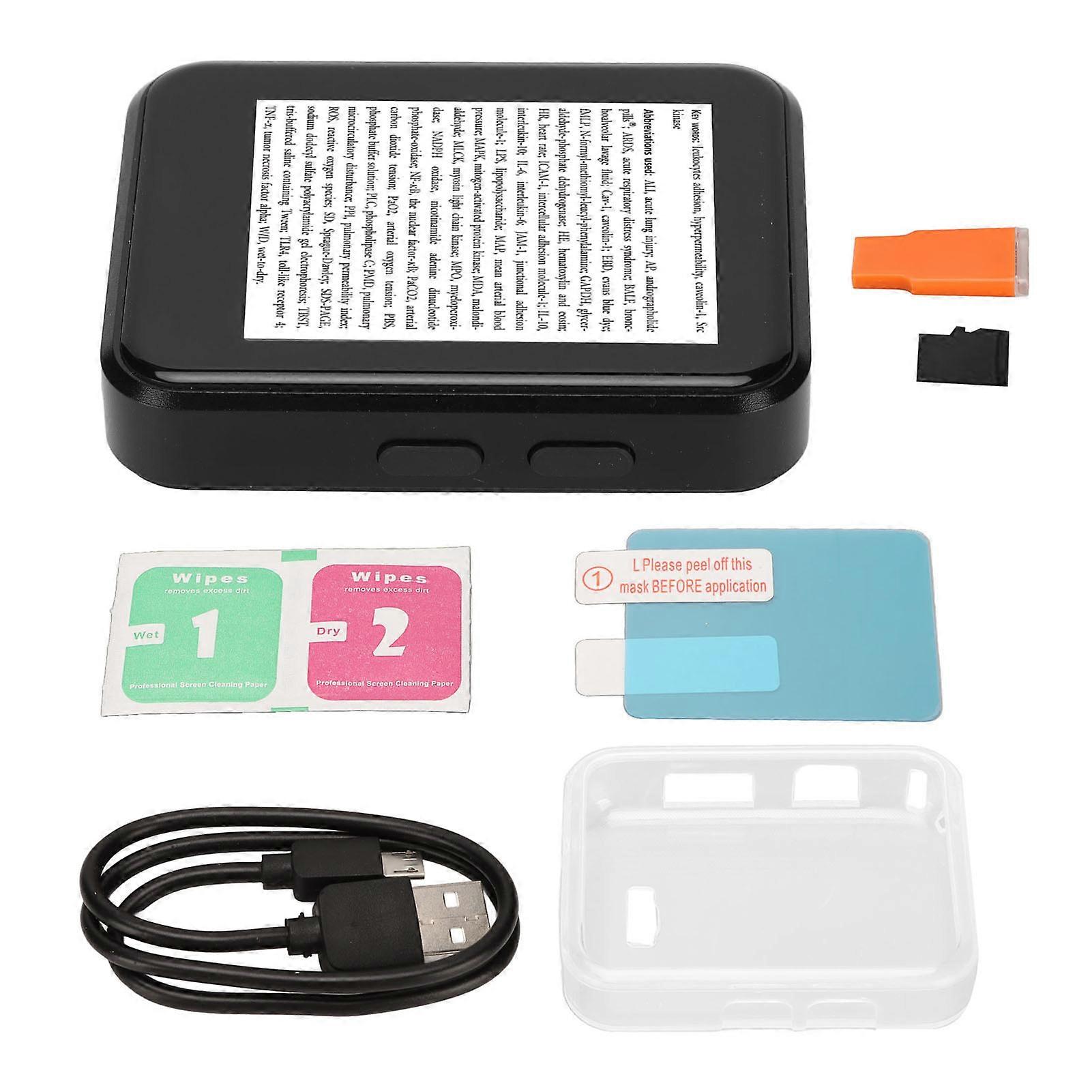 1.8in Full Touch Screen Mp3 Mp4 Player Bluetooth 5.0 Fm Radio Lossless Hd Digital Music Player E Book Reader With Speaker 64gb