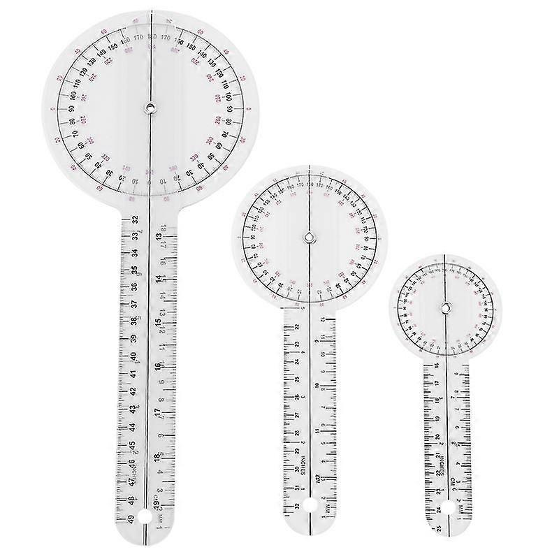 3pcs/set Spinals Goniometer Protractors Userful Multi-ruler Goniometer Angle Spinal Ruler 360 Degre