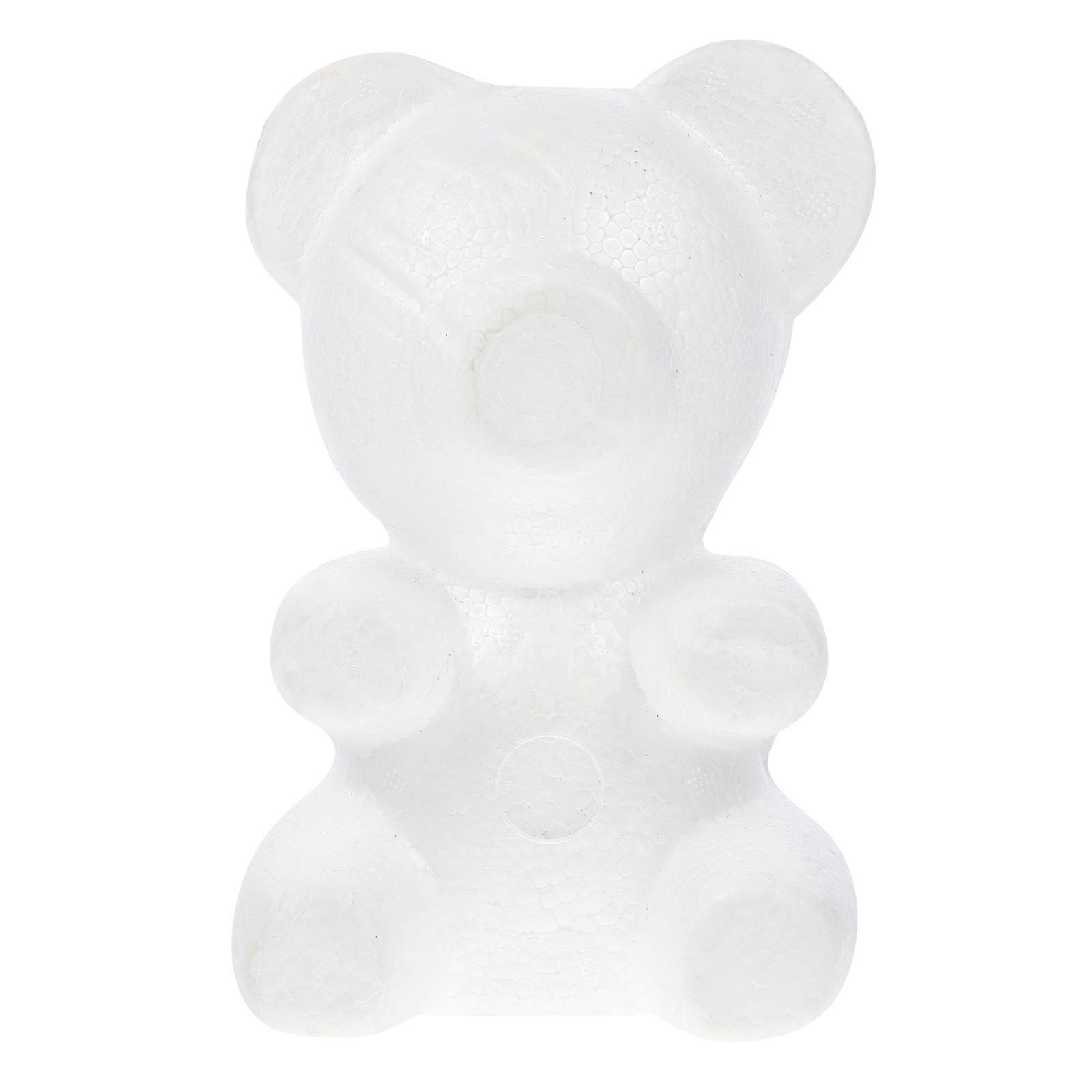 Modelling Polystyrene Bear Mould White Craft Balls for DIY Party Decoration Wedding Gift Flower Arranging (Height 20cm/Base Width 13cm)