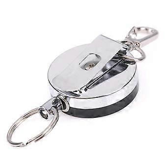 Resilience Steel Wire Rope Elastic Keychain Recoil Sporty Retractable Alarm Key Ring Anti Lost Yoyo Ski Pass ID Card
