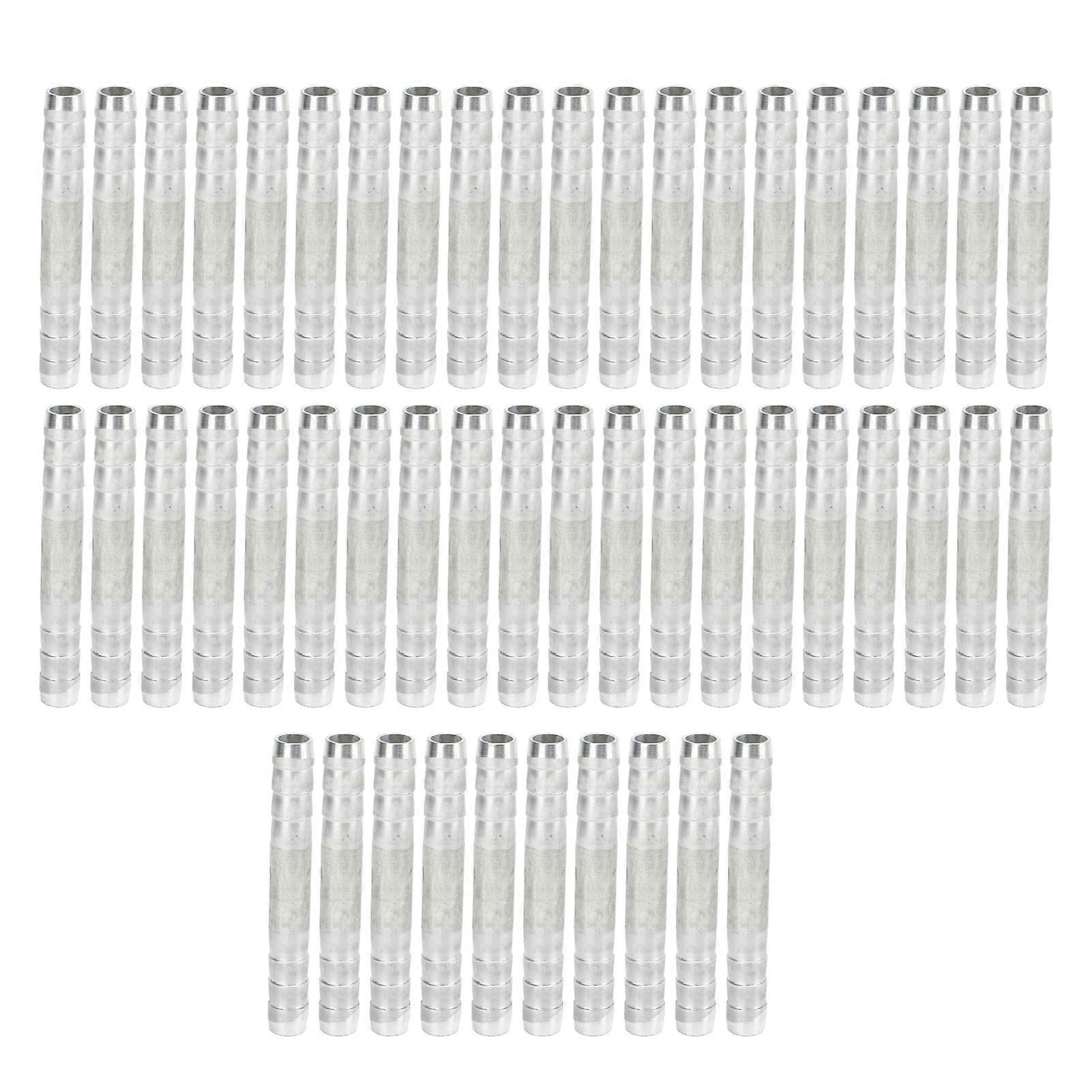 50pcs Air Conditioning Hose Barb Fitting Aluminum Universal High Strength Refrigerant Hose Barb Connector 1/2in E2U912