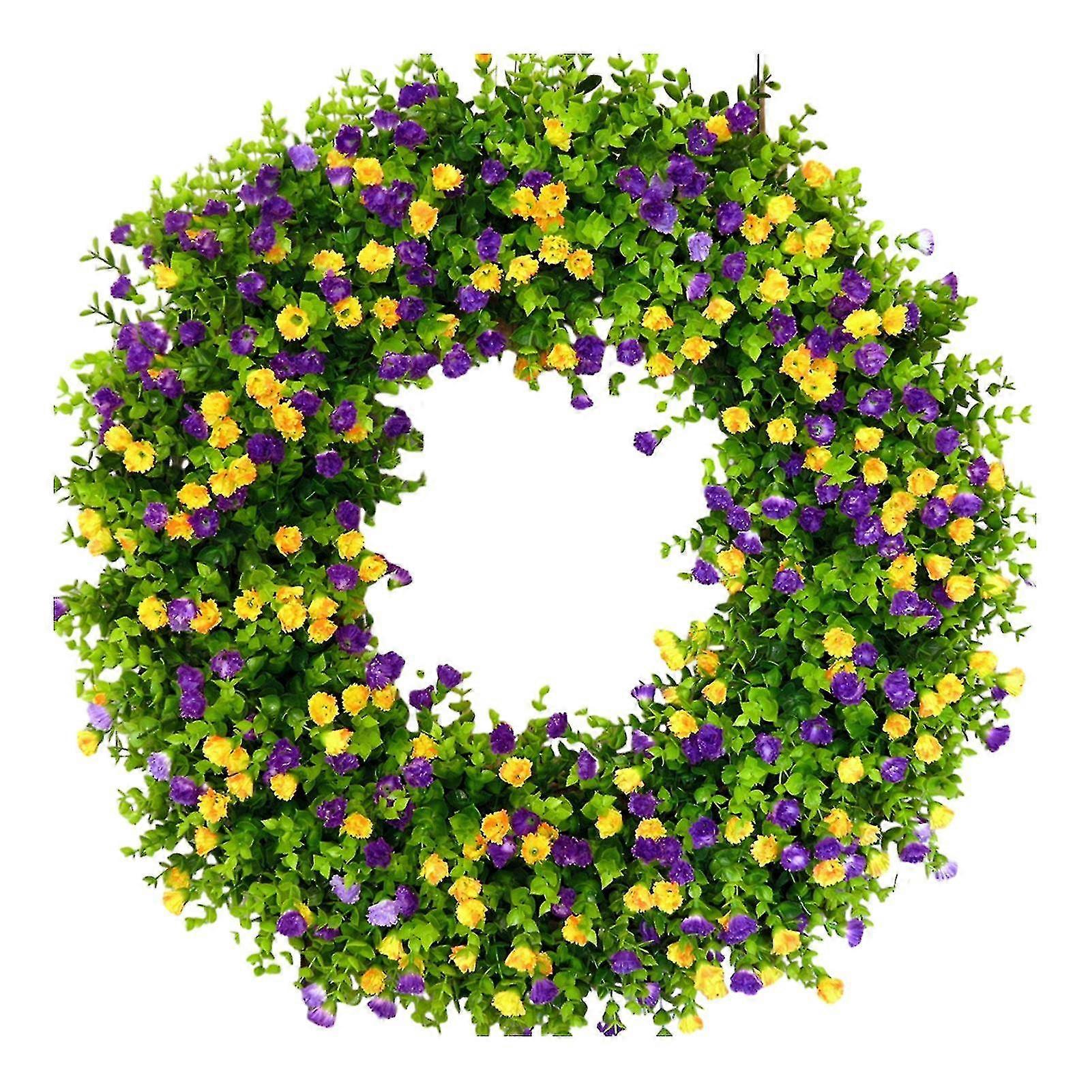 30cm Flower Garland Easy Care Photo Prop Full Bloom Door Hanging Wreath Pendant Courtyard Decor