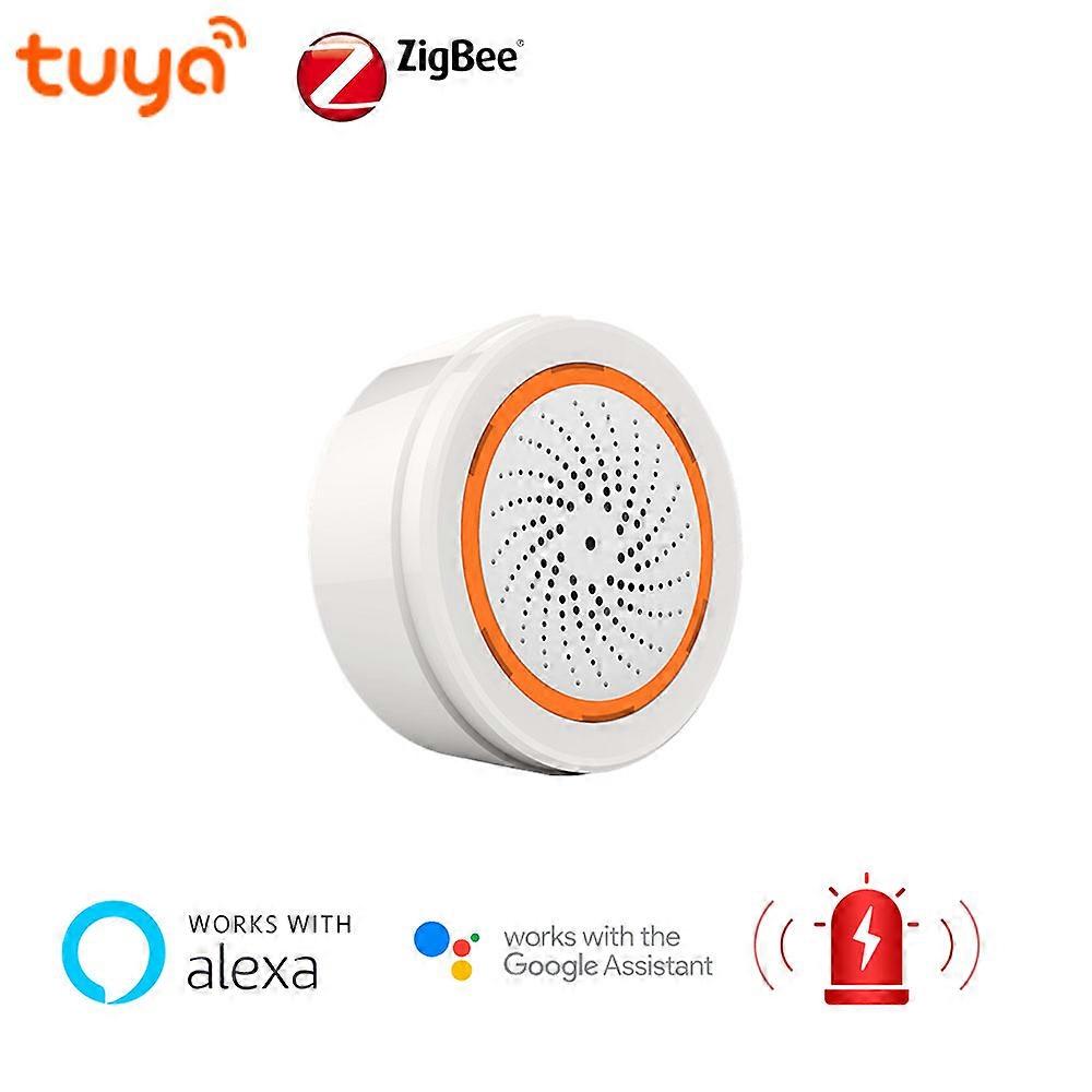 100db Wifi Smart Sirenlarm Med Temperatur- och Fuktighetssensor Smart Hemlarm Säkerhetssystem Stöder Alexa Google Home