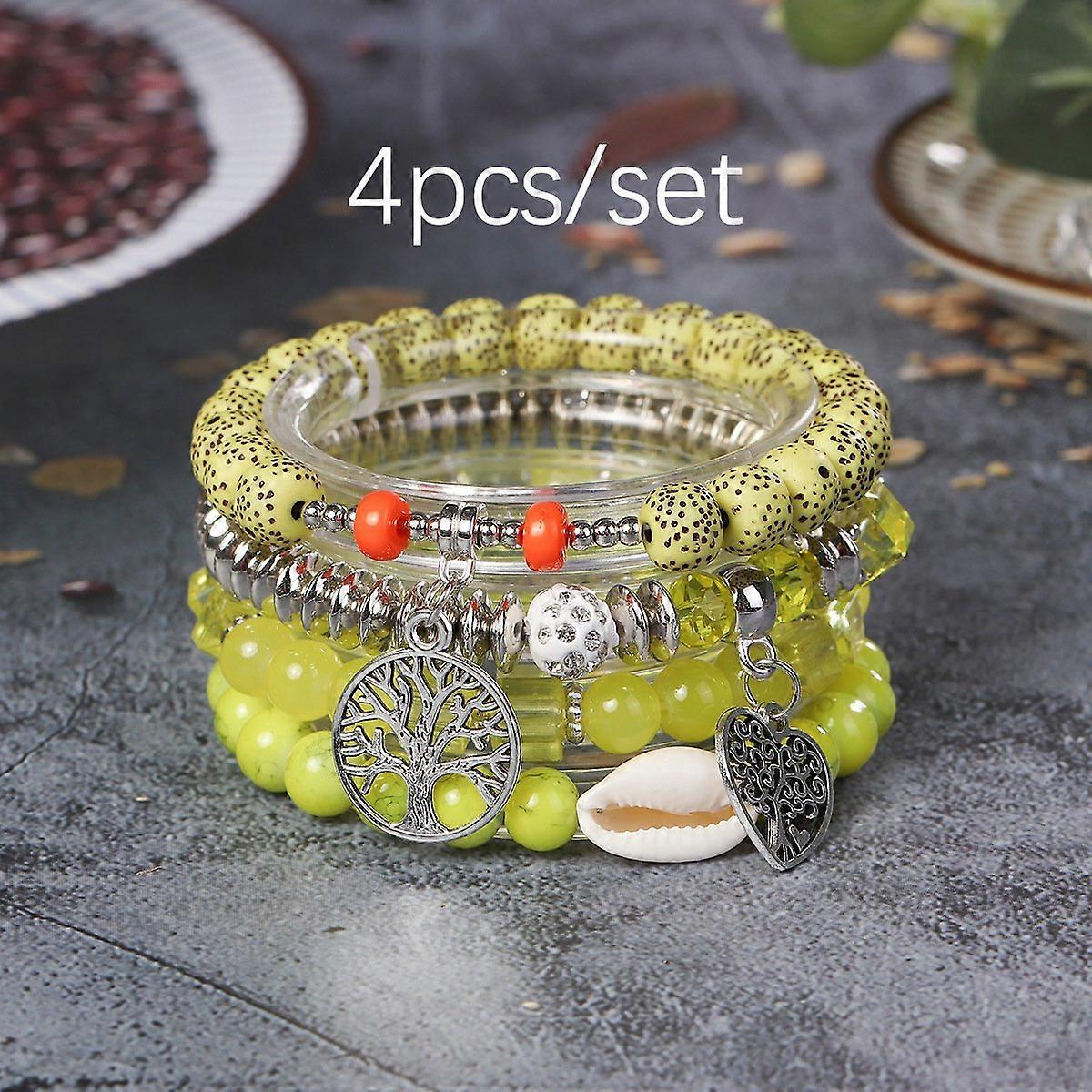 Bracelet - Sunny Love Tree Coconut Shell - Yellow Radiance