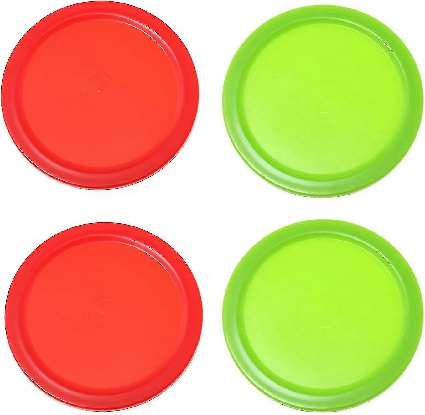 4kpl Ilmakiekkokiekot 2,5-tuumaiset (2kpl punainen + 2kpl vihreä) Mini jääkiekko pala urheilutyökalut