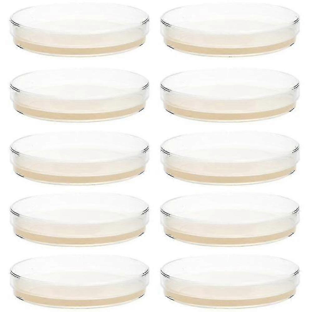 10pcs プレポアベッド寒天プレートペトリ皿、寒天科学実験用品