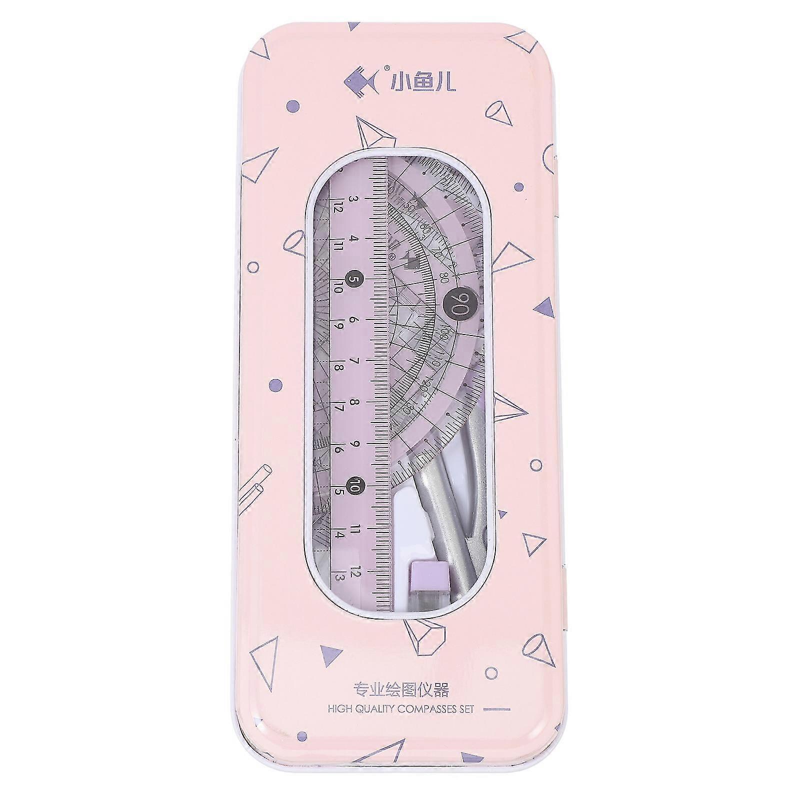Suit Kids Office Compass Drawing Triangle Ruler Protractor Ruler Set Protractor Set Students Compasses