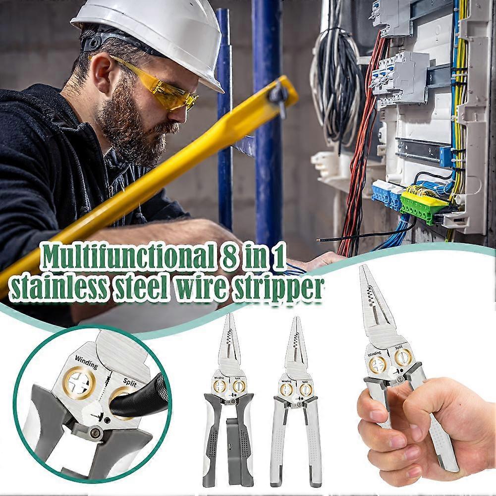 7/8in1 Wire Stripping Pliers for Cutting and Pulling Wires Hand Tools