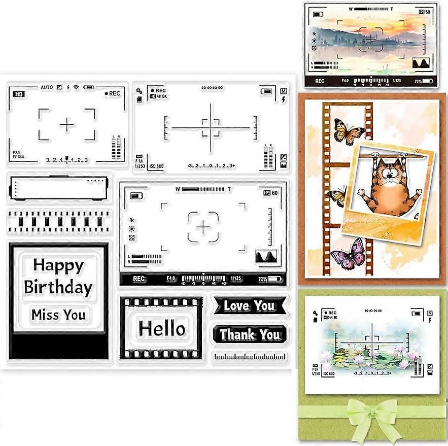 1Sheet Camera Lens Silicone Clear Stamps