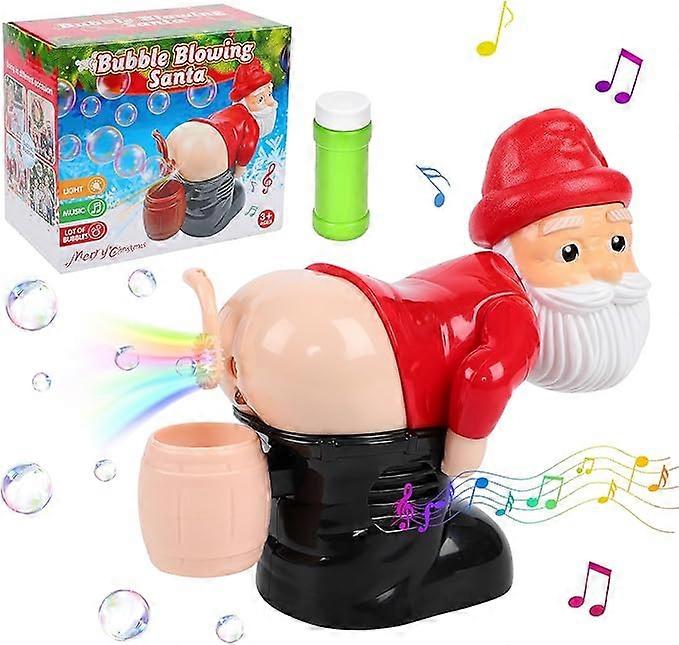 Santa Claus Christmas Gnomes Bubble Machine,Funny Automatic Fart Bubble Blower Toy,Bubble Maker Toy Christmas Stocking Stuffers Gift,Santa Claus Fart