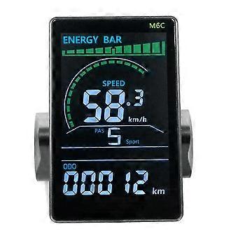 M6c Elektrofahrrad LCD-Anzeigemessgerät 24 V 36 V 48 V 60 V E Scooter LCD-Panel Farbbildschirm mit USB für M