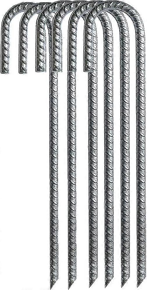 2024 المسامير الأرضية ، أوتاد الحديقة ، حديد التسليح ، خطافات L الفولاذية المجلفنة ، المراسي الأرضية شديدة التحمل لسياج الترامبولين للتخييم