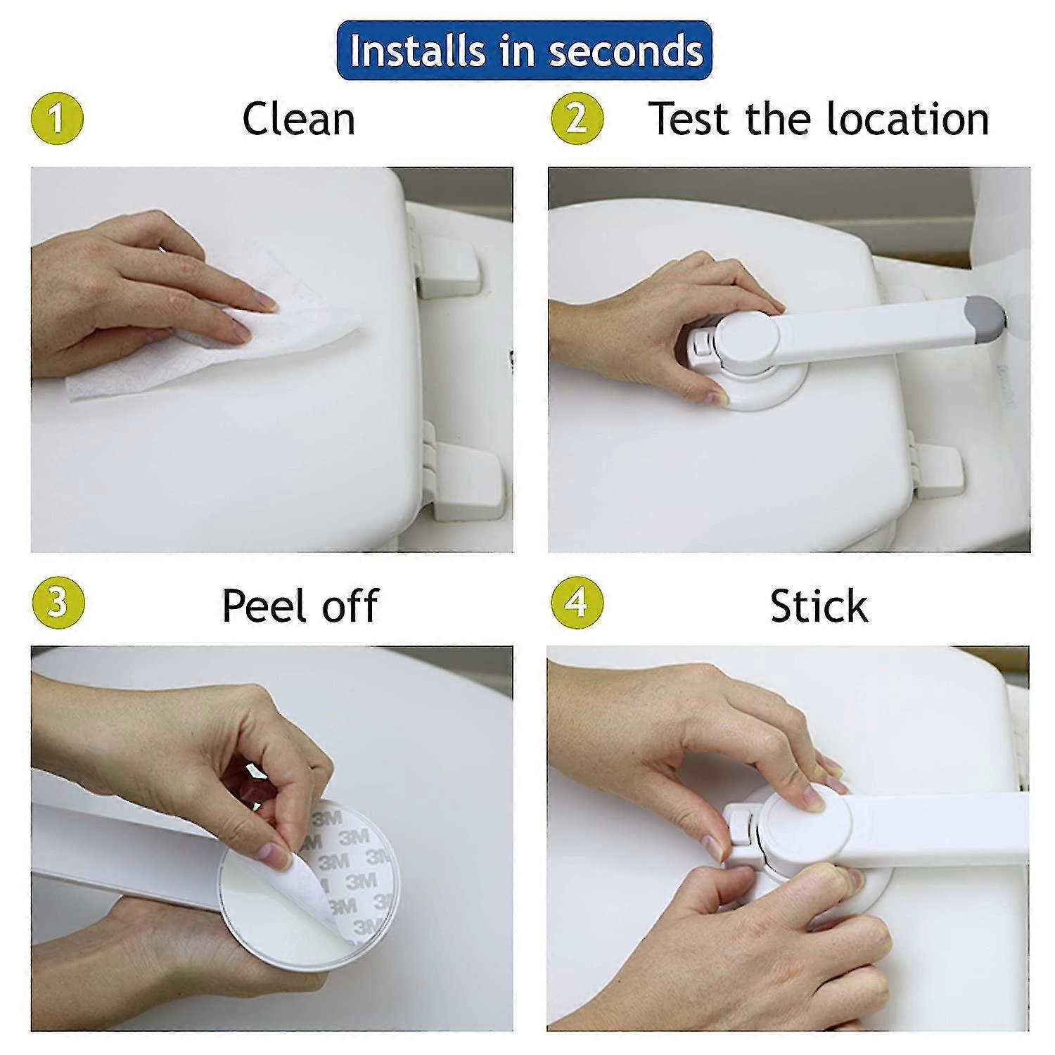 Wabjtam Baby Toilet Lock (1 Pack) Ideal Baby Proof Toilet Lid Lock With ...