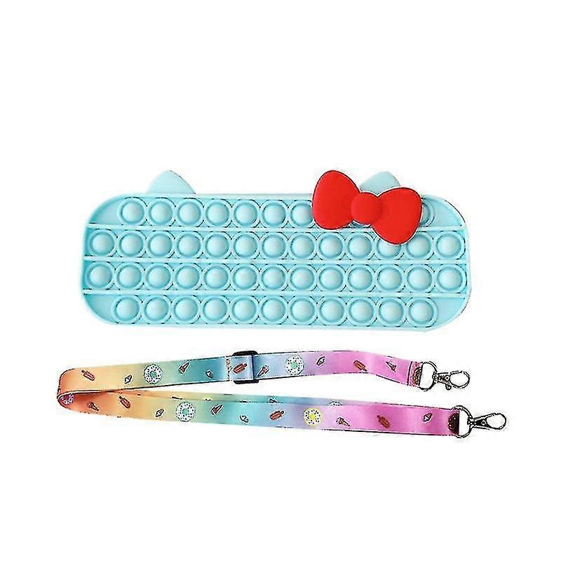 Unzipping Cat Bubble Pen Bag Kneading Stationery Soft Silicone Storage Bag Color