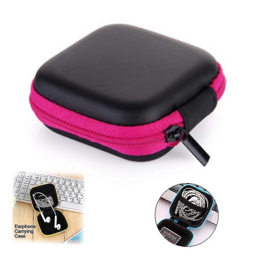 Earphone Cases, Headphones Travel Organizer Case For Earphone Usb Cable Charger, Mini Square Earphones