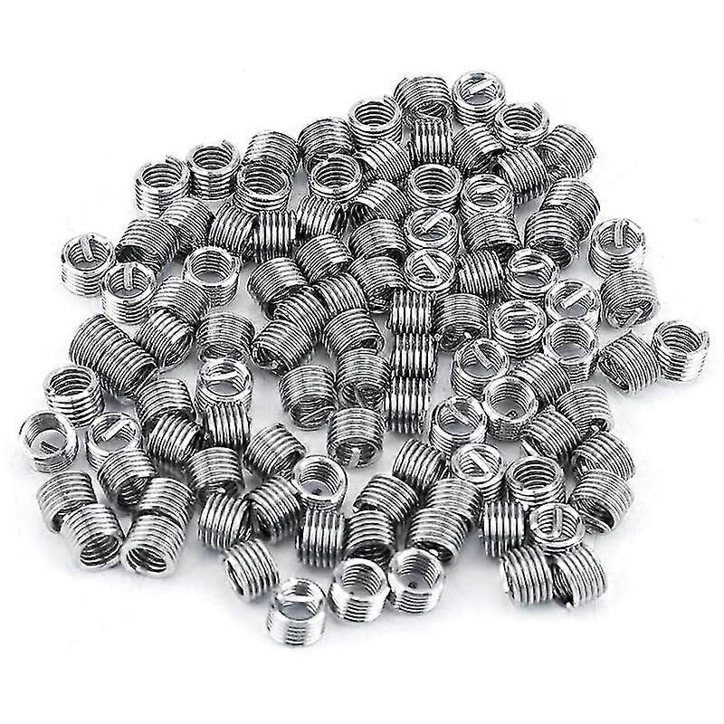 100pcs Wire Insert Thread, M4 Heli Coil Thread Repair Stainless Steel Ss304 Thread Insert Coiled Wi