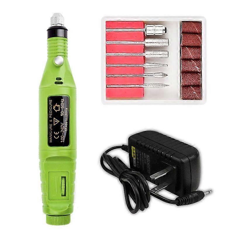 1Set Pro Electric Manicure Drill Machine Pen Pedicure Nail File 6 Bits