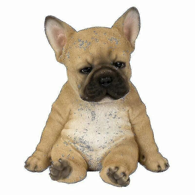 Sleepy French Bulldog Puppy Statue Resin Lawn Sculpture Super Cute Garden Yard Decor(1pcs-b)