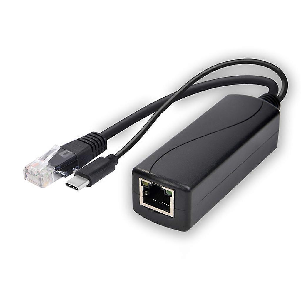 POE الفاصل 48V إلى 5V مايكرو USB نوع C الطاقة عبر كابل محول إيثرنت
