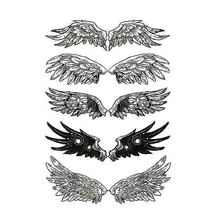 Black Angel Temporary Tattoos Sticker