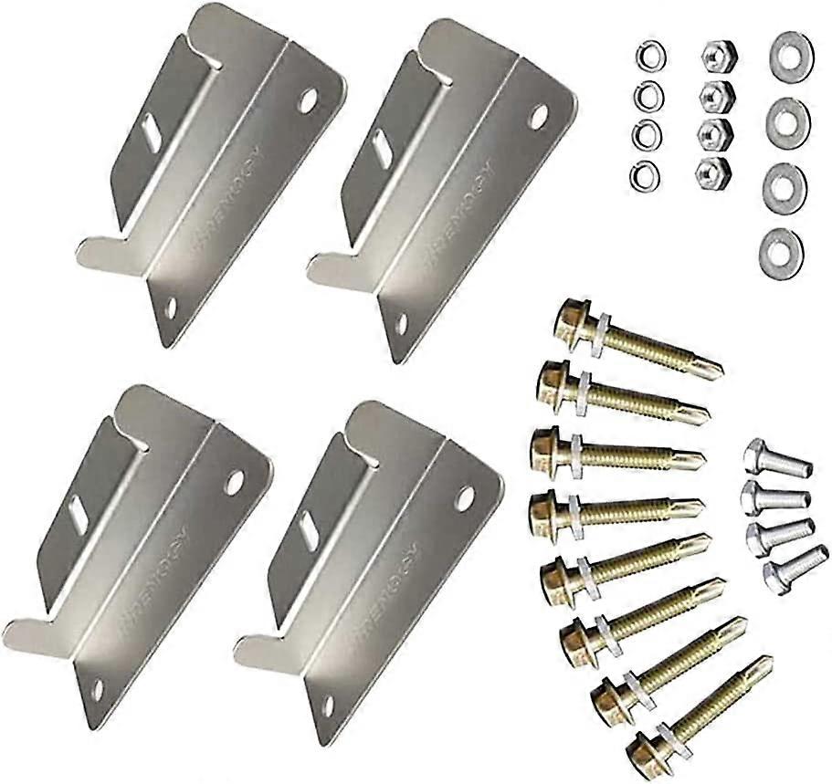Shaped Solar Panel Brackets,4PCS Z Shaped  with Nuts and Bolts