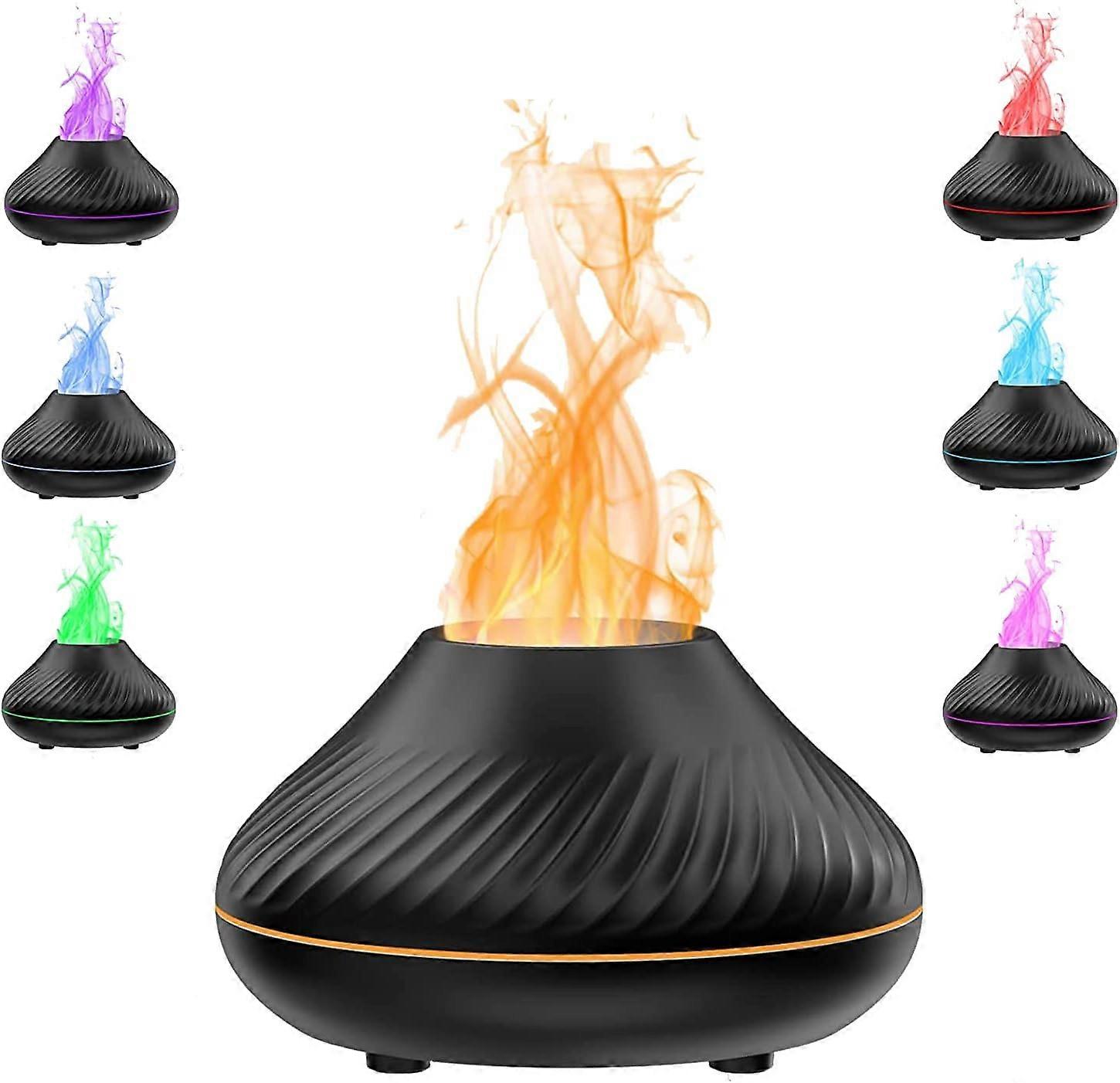 Flame Humidifier Essential Oil Diffuser, Aromatherapy Diffuser, Super Quiet Portable Humidifier with Auto Shutoff