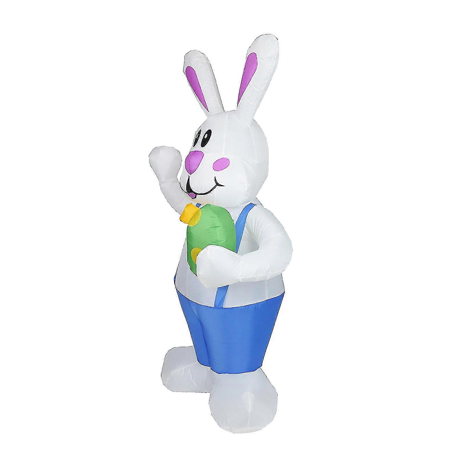 Easter Inflatable Standing Bunny Inflatable Model Glowing Holiday Decoration