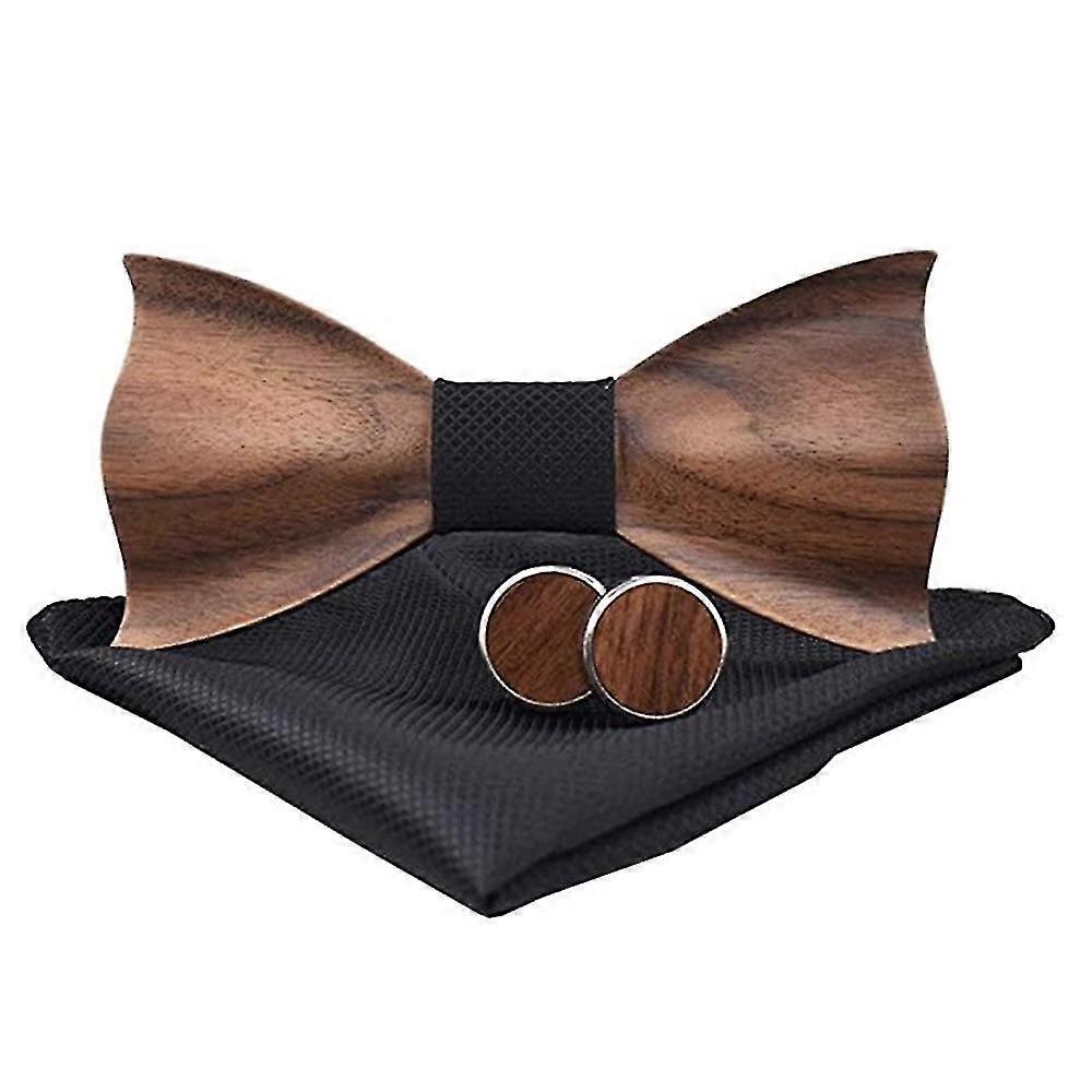 Handmade Wooden Bow Tie Made In Editions, Wood Bow Tie 3d Embossed Wooden Bow Tie Plaid Square Scarf