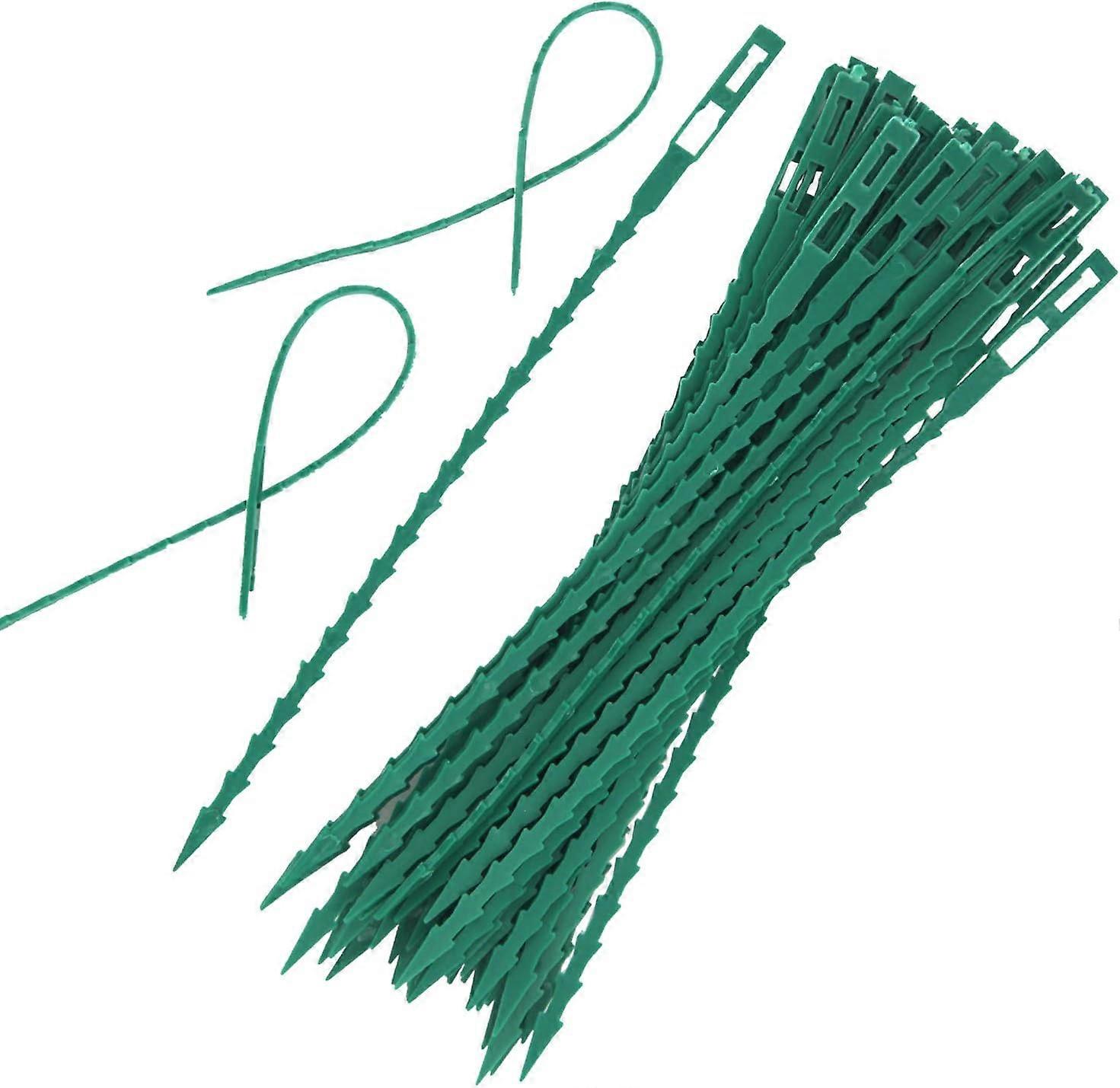 100 Pieces Adjustable Garden Plant Twist Ties, Flexible Plastic Twist Ties Multi-Use for Secure Vine (Green)