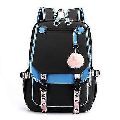 EVAGO Stitching Usb Rechargeable Backpack Student School Bag