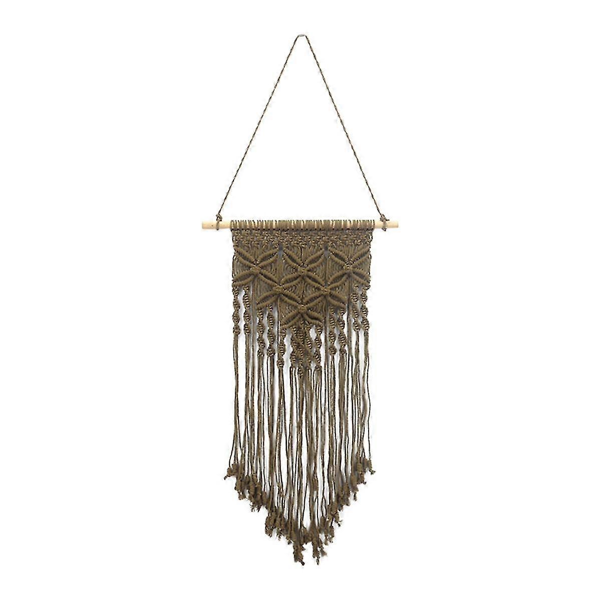 A-vägghängande stickad gobelängstil handvävd gobeläng makramé heminredning