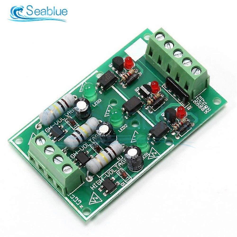 3CH 3 Channel AC 220V Optocoupler Isolation Board Module Isolated Board Testing Module No PCB Holder AC Detection