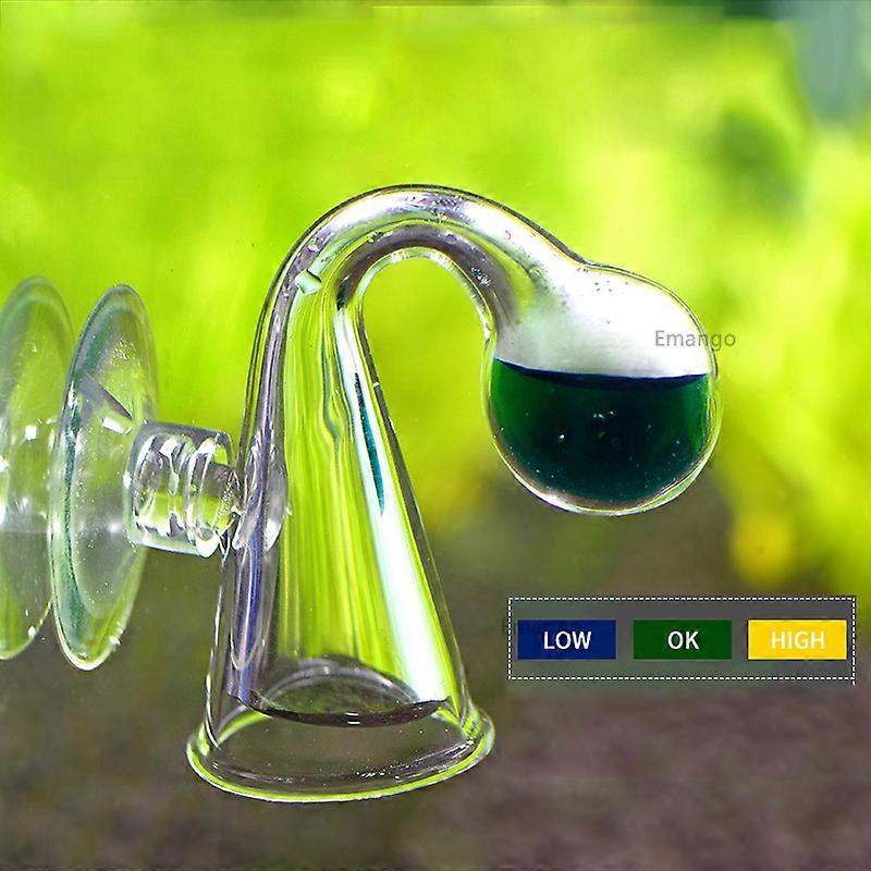 Fish Tank CO2 Diffuse Glass Drop Checker per Co2 Monitor Glass Drop Checker PH Long Term Indicator Monitor Tester