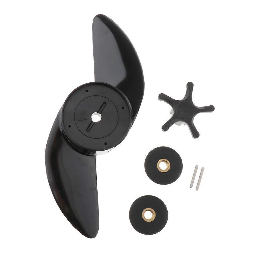 2-Blatt-Propeller Elektrischer Außenbordmotor Propeller Boot Kajakfahren Zubehör - Einfach zu installieren